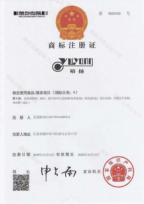 商標(biāo)注冊(cè)證
